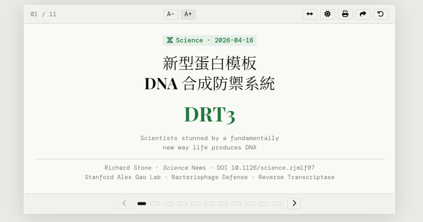 Cover image for DRT3 蛋白模板 DNA 合成防禦系統