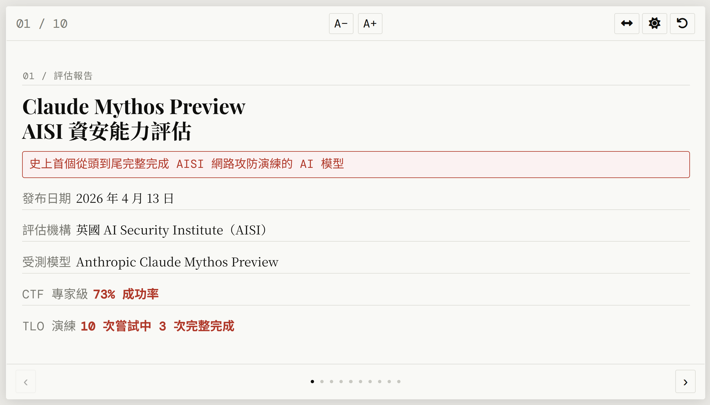 Cover image for Mythos AISI 資安評估