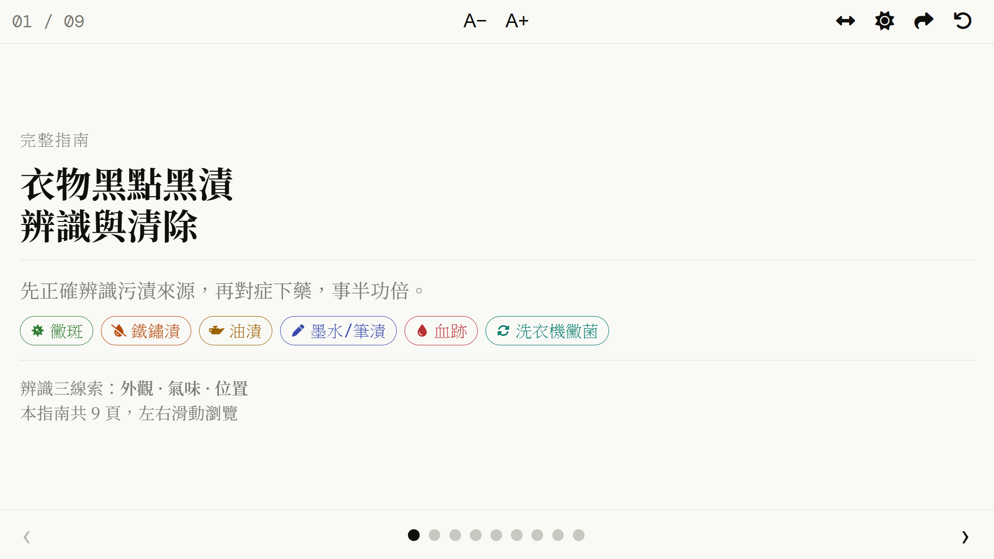 Cover image for 衣物黑漬辨識與清除指南